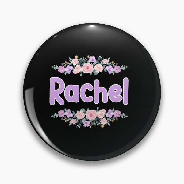 Item preview, Purple Flower Rachel Name Label (Black) designed and sold by NormadWorld.