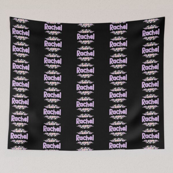 Item preview, Purple Flower Rachel Name Label (Black) designed and sold by NormadWorld.