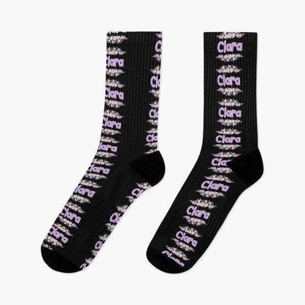 Item preview, Purple Flower Clara Name Label (Black) designed and sold by NormadWorld.