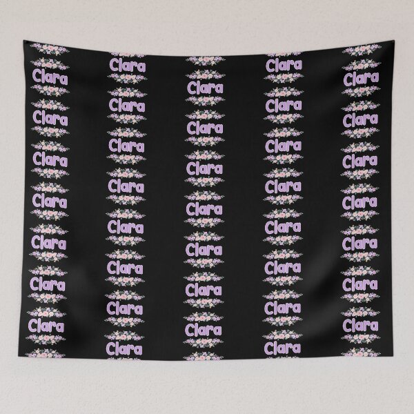 Item preview, Purple Flower Clara Name Label (Black) designed and sold by NormadWorld.