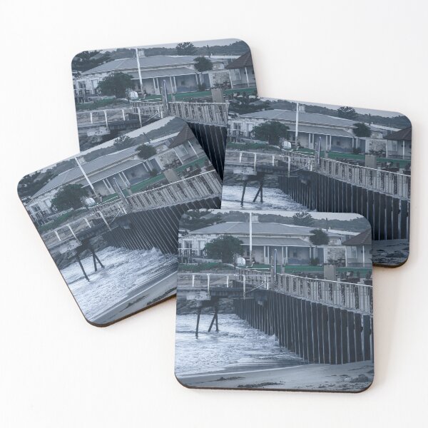 Item preview, Historic coastal jetty - Timeless photo print for maritime establishment Beachport Australia designed and sold by TRex-Landscapes.