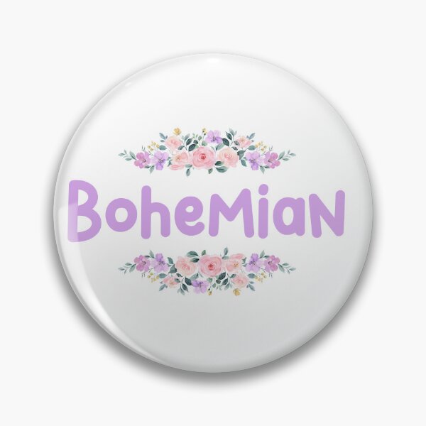 Artikelvorschau, Lila Blumen-Bohemian-Namensschild entworfen und verkauft von NormadWorld.