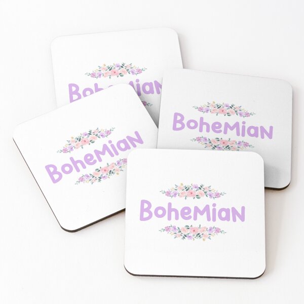 Item preview, Purple Flower Bohemian Name Label designed and sold by NormadWorld.