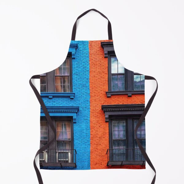 Item preview, Red and Blue Brick Building - Colorful designed and sold by jecphotography and art.
