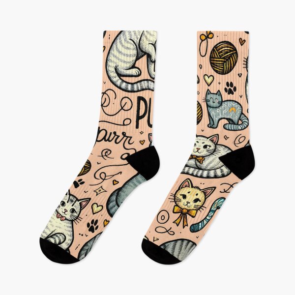 Item preview, Charming Cats and Purr Motifs Pattern designed and sold by inkArtistryfine.