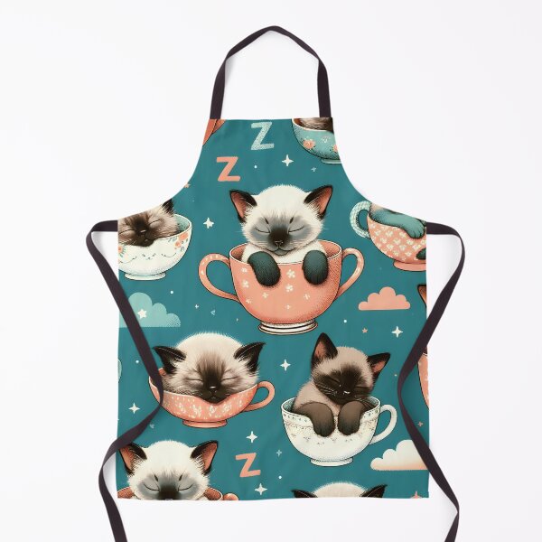 Item preview, Cozy Kittens in Teacups Pattern designed and sold by inkArtistryfine.