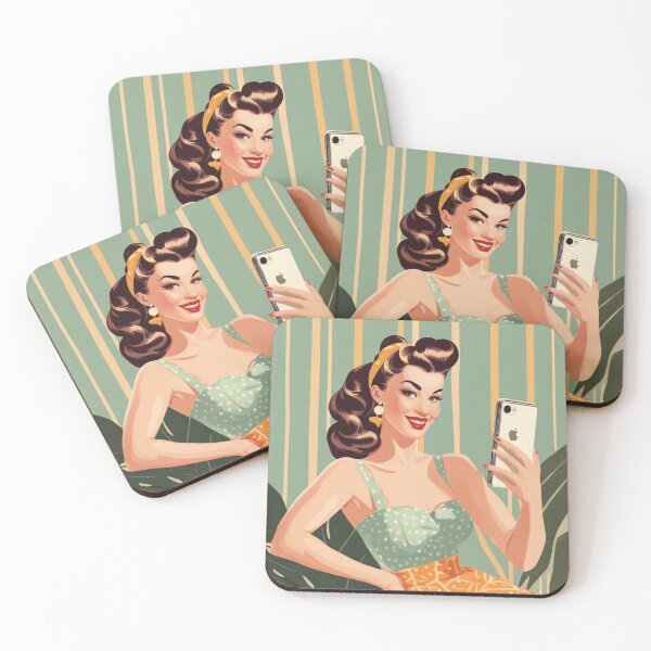 Item preview, Retro Selfie Vintage Vixen Art Pin Up Girl designed and sold by di-age7.