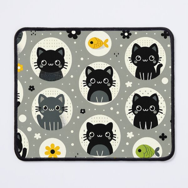 Item preview, Charming Monochrome Cat Doodles designed and sold by inkArtistryfine.