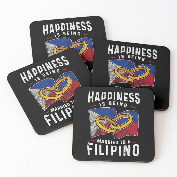 Item preview, Happiness Is Being Married To A Filipino - Philippines Flag Filipino Pinay Pinoy designed and sold by CORJIDOG-ART.