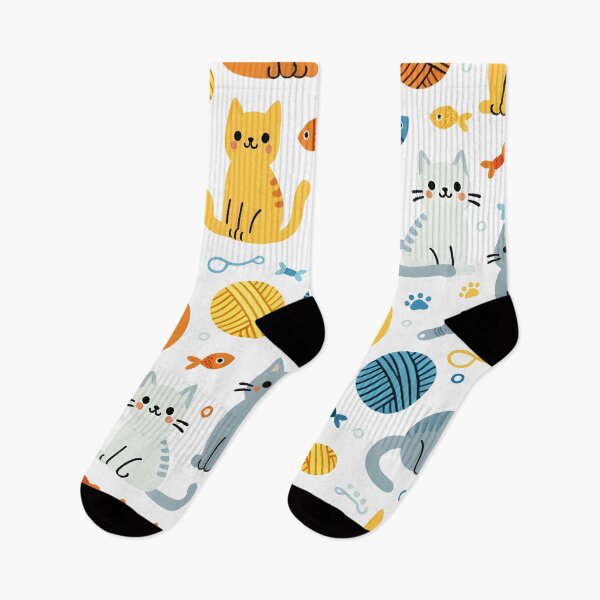 Item preview, Playful Cat and Yarn Pattern designed and sold by inkArtistryfine.