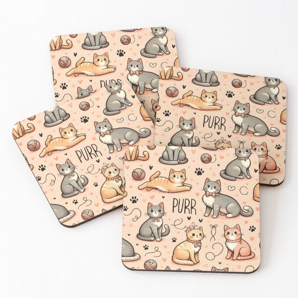 Item preview, Cats Delight Purr-fect Pattern Art designed and sold by inkArtistryfine.