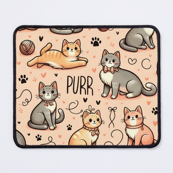 Item preview, Cats Delight Purr-fect Pattern Art designed and sold by inkArtistryfine.