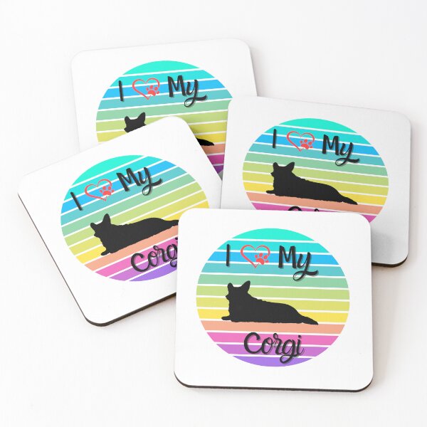 Item preview, "I Love My Corgi" Rainbow Paws Spectrum Tee designed and sold by Wabi-SabiStudio.