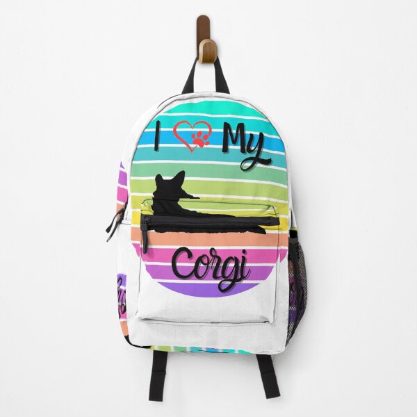 Item preview, "I Love My Corgi" Rainbow Paws Spectrum Tee designed and sold by Wabi-SabiStudio.