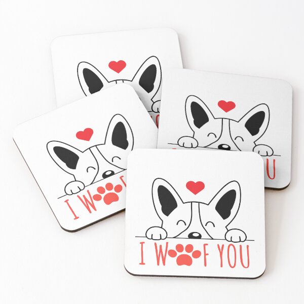 Item preview, I woof you Dog love Valentines ,brafdesign designed and sold by Brafdesign.