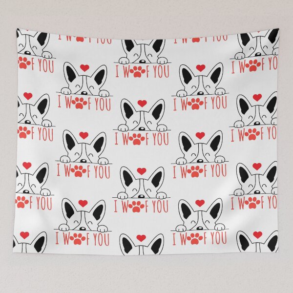 Item preview, I woof you Dog love Valentines ,brafdesign designed and sold by Brafdesign.