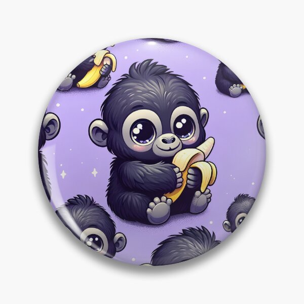 Item preview, Adorable Baby Gorillas with Bananas designed and sold by inkArtistryfine.