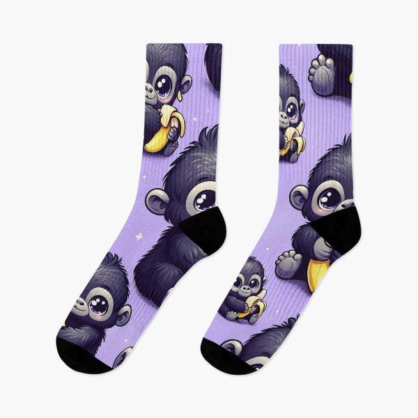 Item preview, Adorable Baby Gorillas with Bananas designed and sold by inkArtistryfine.