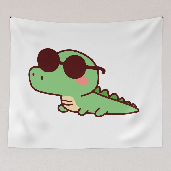 Item preview, Fangtastic Specs, Cute green crocodile designed and sold by NumbleRay.