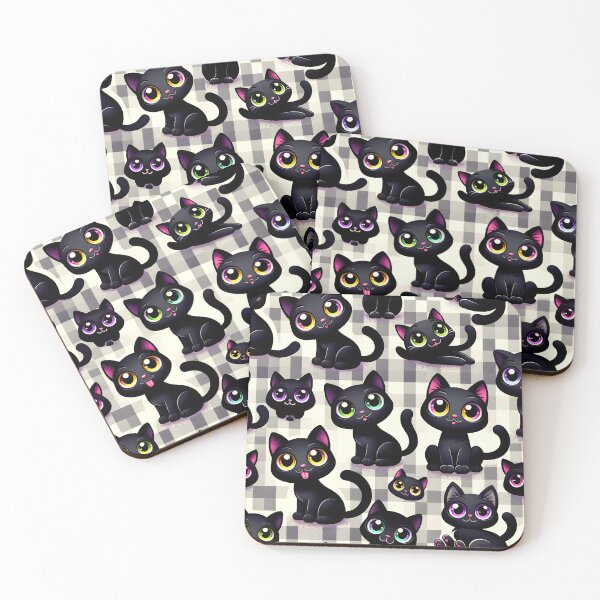 Item preview, Cute Playful Black Cats Collection designed and sold by inkArtistryfine.
