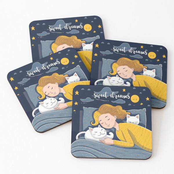 Item preview, Serenity in Slumber with Feline Friend designed and sold by inkArtistryfine.