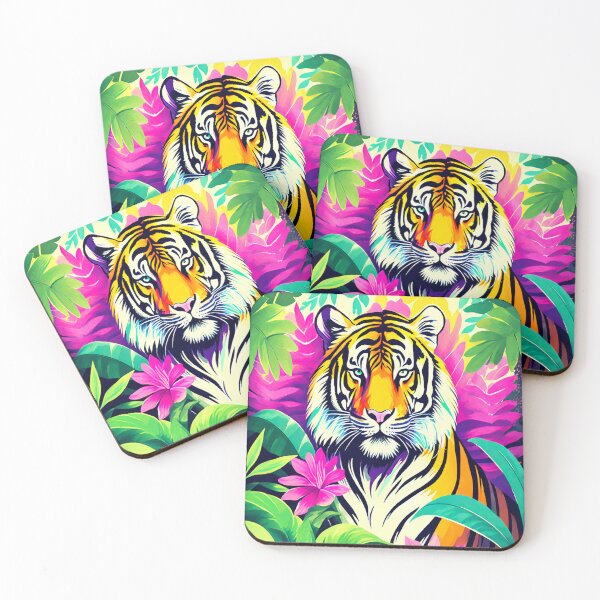 Item preview, Orange Bengal Tiger in Bold Vibrant Jungle Colors designed and sold by BirdsnStuff.