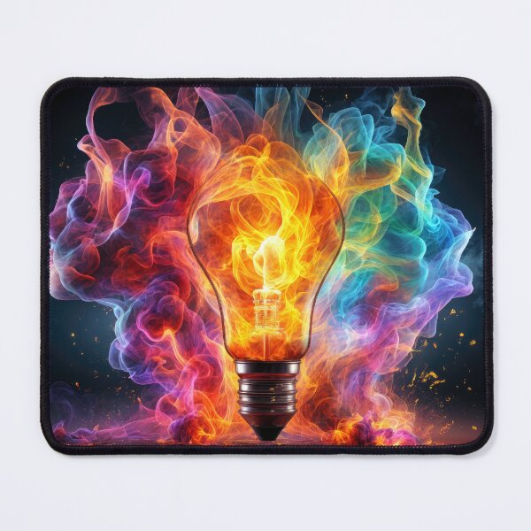 Item preview, Colorful Lightbulb with Ribbons of Smoke - Creativity designed and sold by jecphotography and art.