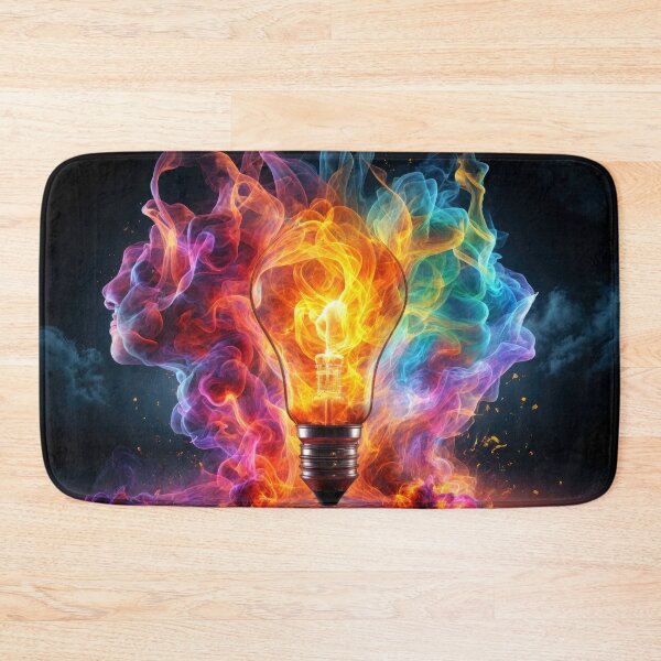 Item preview, Colorful Lightbulb with Ribbons of Smoke - Creativity designed and sold by jecphotography and art.