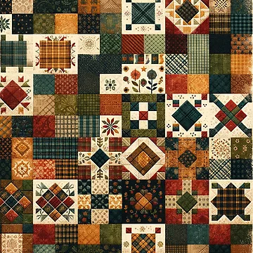 Artwork thumbnail, Fall Patchwork Pattern by PinUpPizzazz
