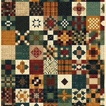 Artwork thumbnail, Autumn Patchwork Pattern by PinUpPizzazz