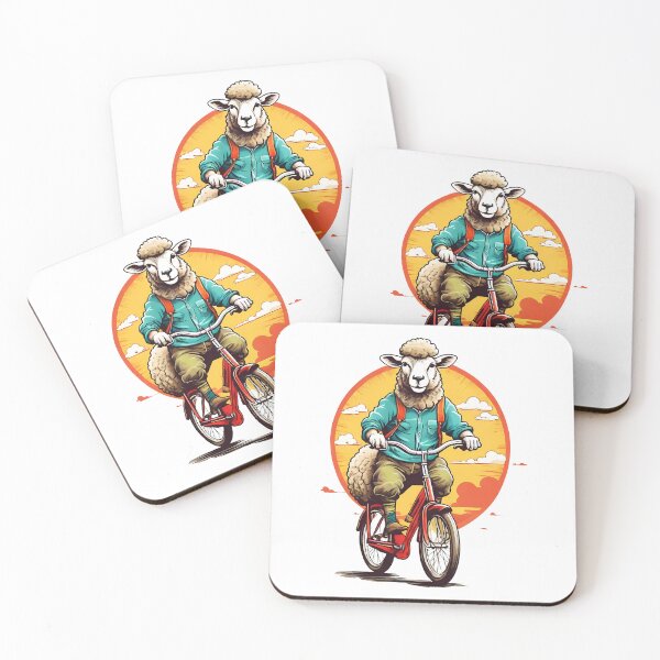 Item preview, Sheep Riding a Bike designed and sold by WIKWOK.