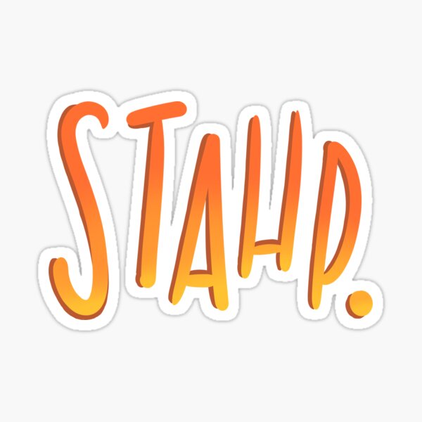 Stahp Ombre Logo Sticker For Sale By Totorostitchfan Redbubble