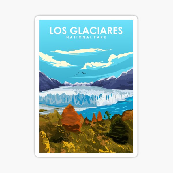Item preview, Los Glaciares National Park Magic - Patagonian Wilderness Travel Poster designed and sold by Stadify.