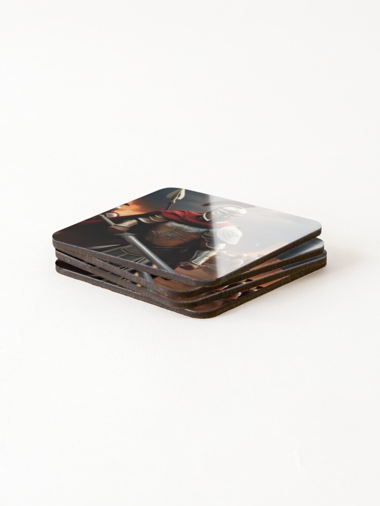 Thumbnail 4 of 5, Coasters (Set of 4), SPARTAN - ROME designed and sold by Eandbeyond.