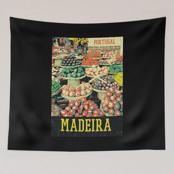 Item preview, Funchal Exotic Fruit Market Illustration - Tropical Tastes of Madeira designed and sold by Lemomo-artworks.