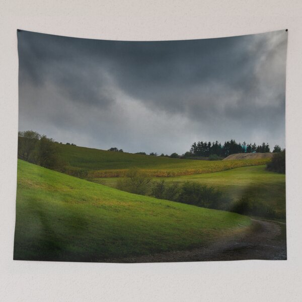 Item preview, Dramatic sky over rolling hills - Artistic photo print for nature and landscape lovers designed and sold by TRex-Landscapes.