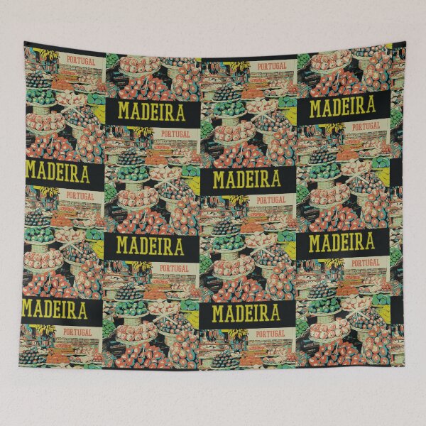 Item preview, Funchal Exotic Fruit Market Illustration - Tropical Tastes of Madeira designed and sold by Lemomo-artworks.
