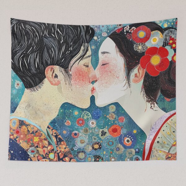 Item preview, Young Couple Kissing  designed and sold by kansaikate.