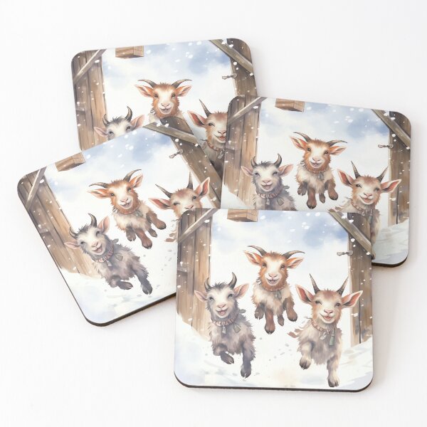 Item preview, Jingle Bell Goat Jump designed and sold by cute-animals99.