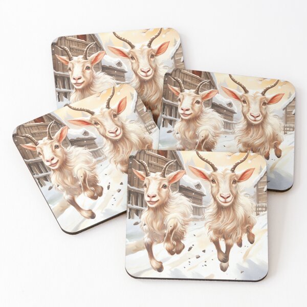 Item preview, Jumping Jingle Goats designed and sold by cute-animals99.