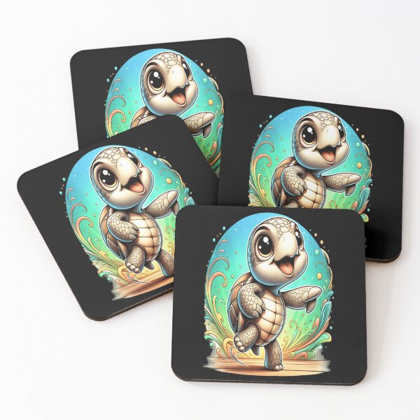 Item preview, Turtle Laughter Whimsical Cartoon Delight designed and sold by TeslaSt0re.