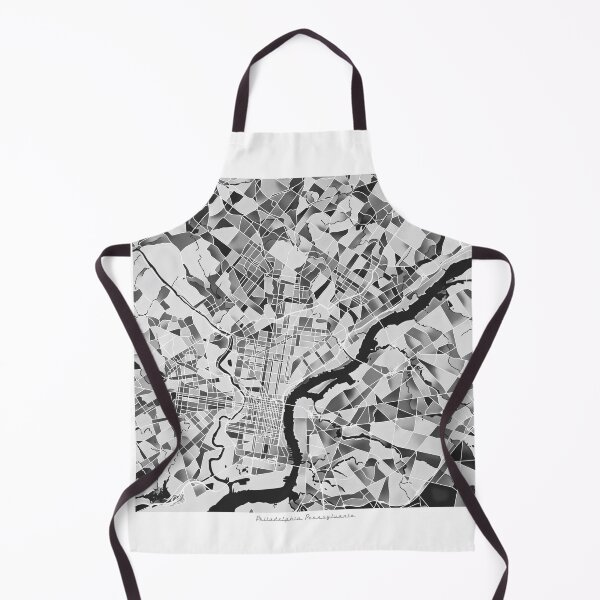 Item preview, Philadelphia Pennsylvania City Map - Black and White Monochrome designed and sold by StylishStacks.