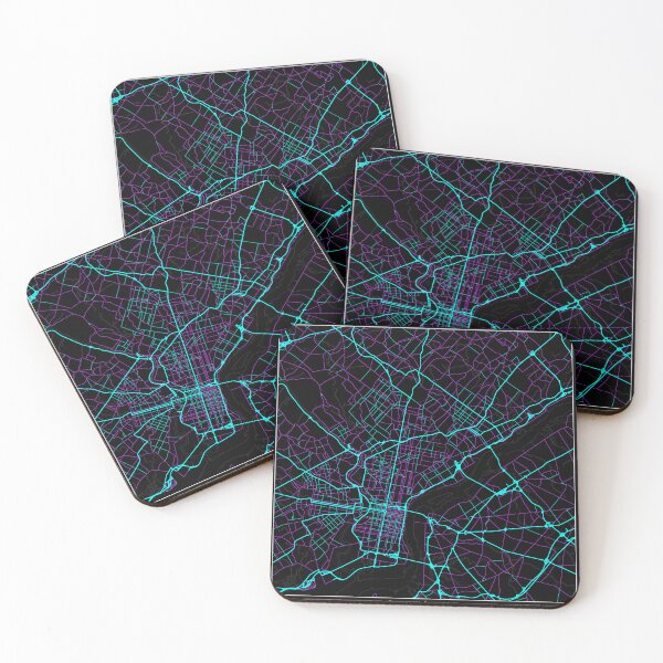 Item preview, Philadelphia Pennsylvania City Map - Neon Fantasy designed and sold by StylishStacks.