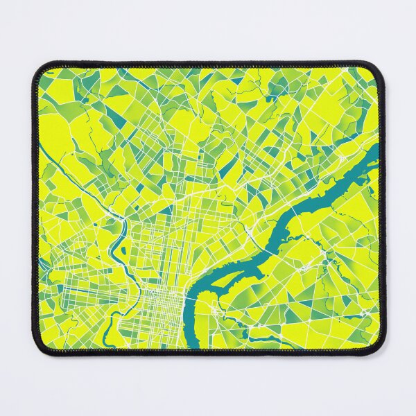 Item preview, Philadelphia Pennsylvania City Map - Green-Yellow Duotone designed and sold by StylishStacks.