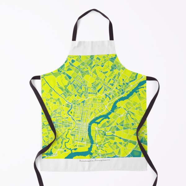 Item preview, Philadelphia Pennsylvania City Map - Green-Yellow Duotone designed and sold by StylishStacks.