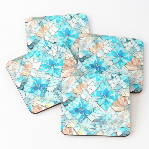 Item preview, Aqua Abstract Floral Pattern  designed and sold by WendyMaree.