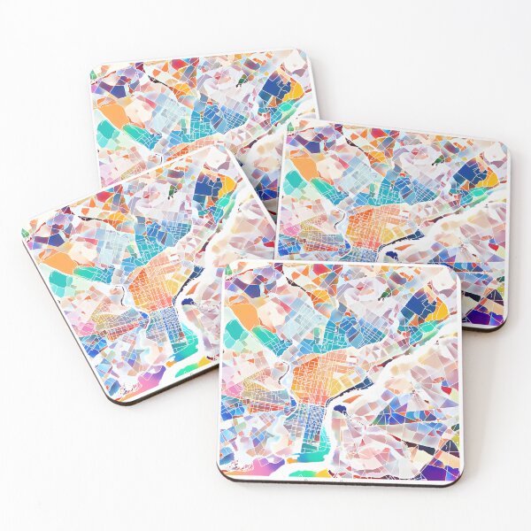 Item preview, Philadelphia Pennsylvania City Map - Tropical Rainbow Scheme designed and sold by StylishStacks.