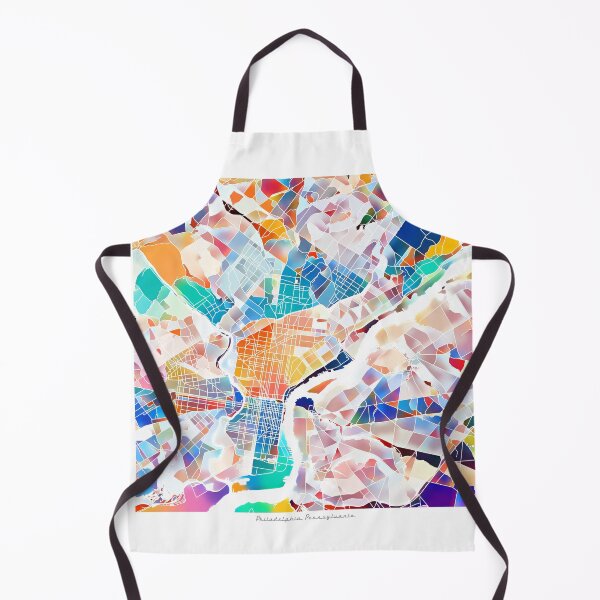 Item preview, Philadelphia Pennsylvania City Map - Tropical Rainbow Scheme designed and sold by StylishStacks.