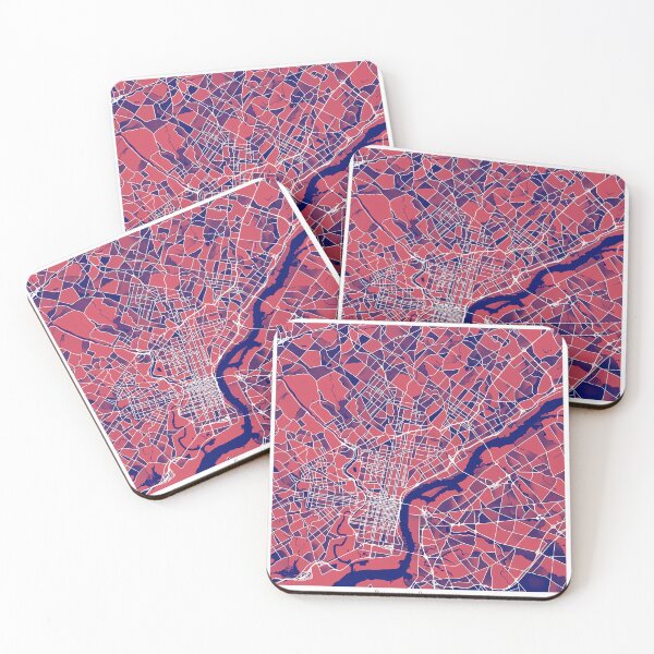 Item preview, Philadelphia Pennsylvania City Map - Red-Blue Duotone designed and sold by StylishStacks.