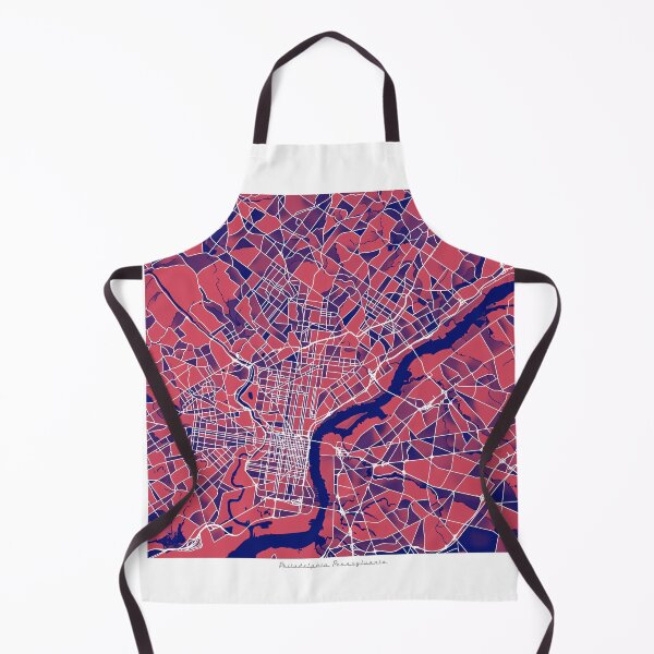 Item preview, Philadelphia Pennsylvania City Map - Red-Blue Duotone designed and sold by StylishStacks.